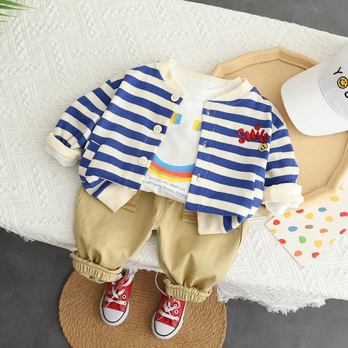 Boys Spring and Autumn Three-Piece Set